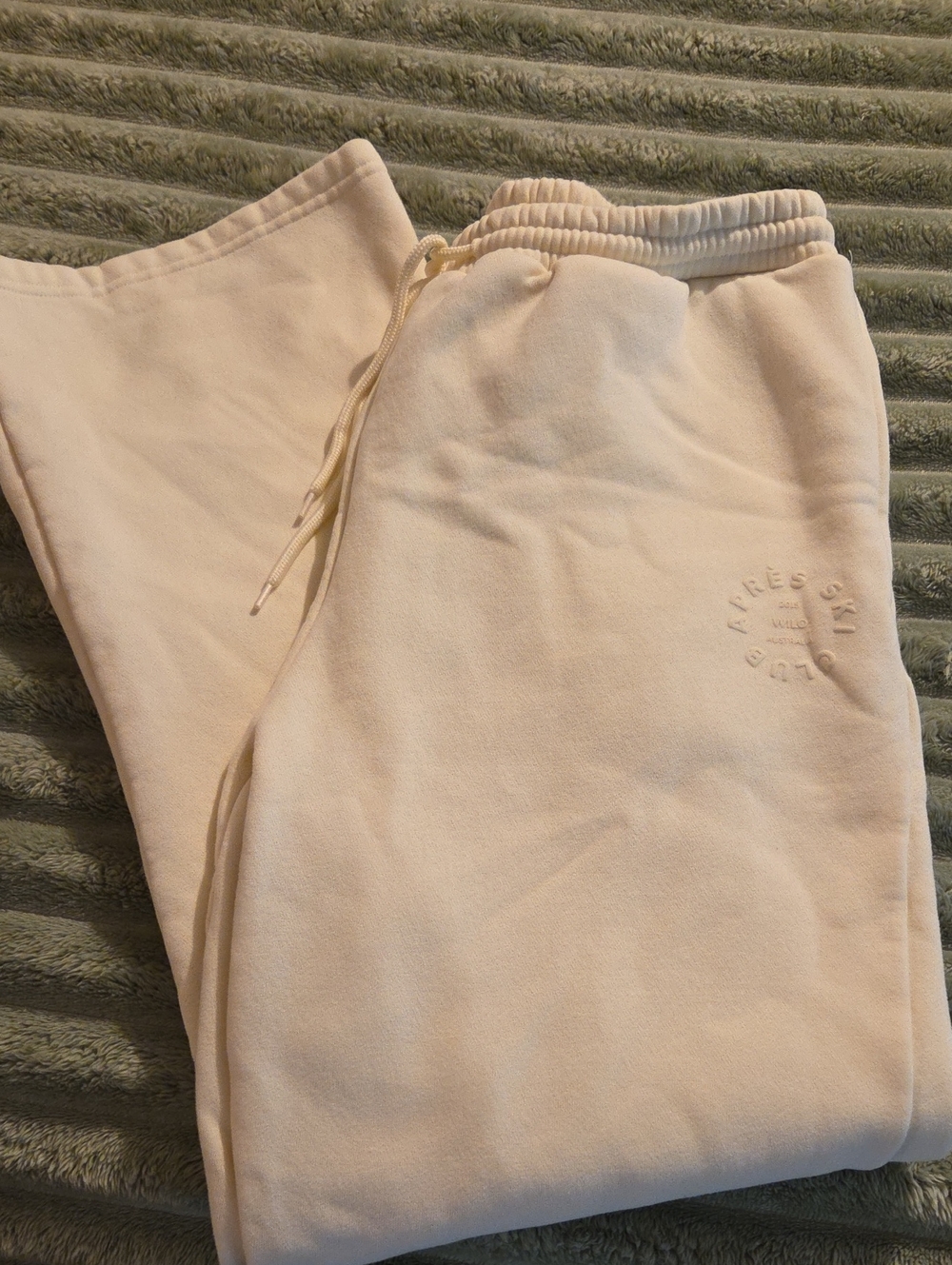 WILO Cream Wide Leg Lounge Pants- Large Nwot